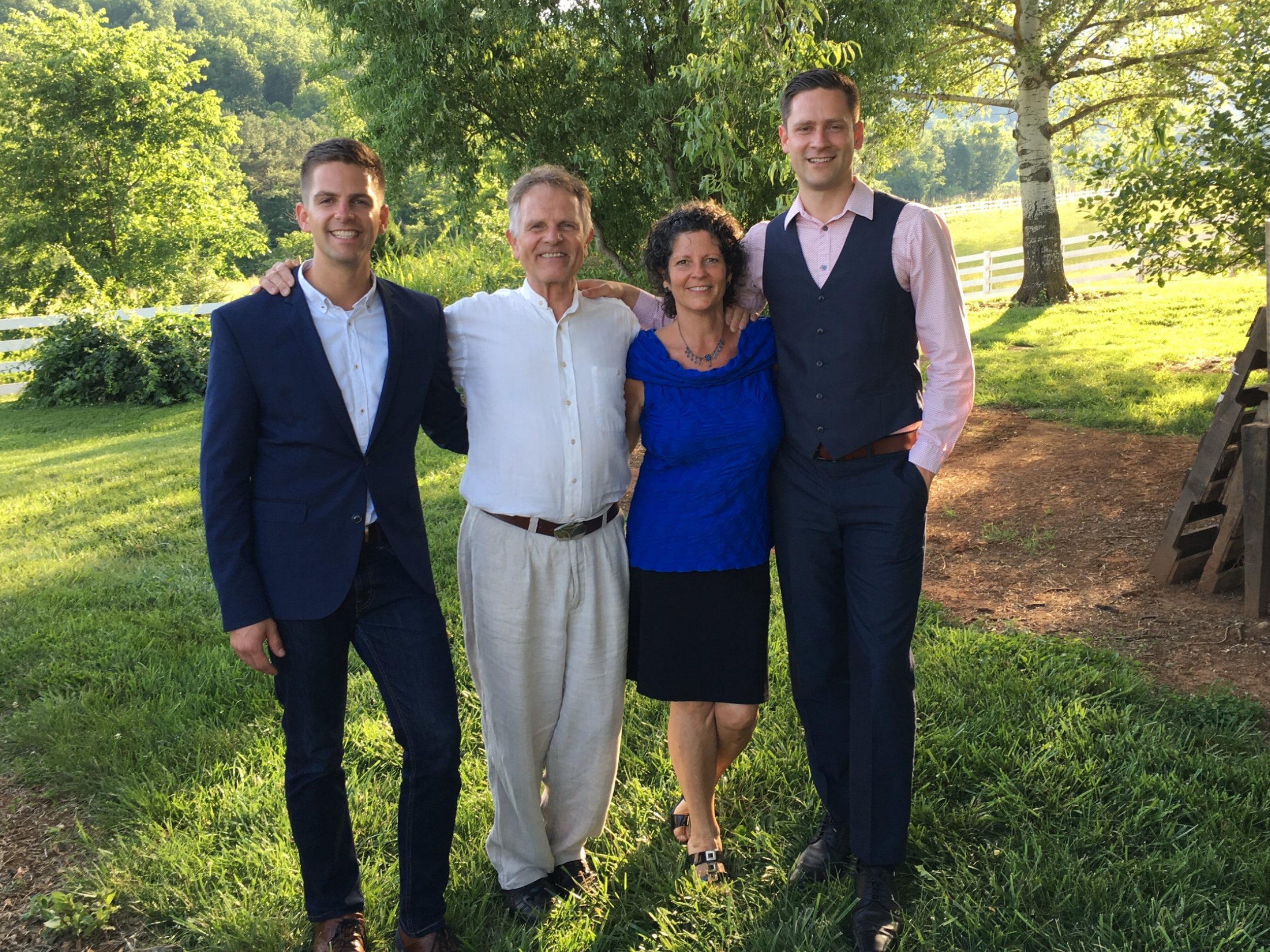 The loves of my life... (from left) Gareth, Wolfgang, and Kevin, all snazzed up before a wedding! (And before taking the dance floor by storm!)