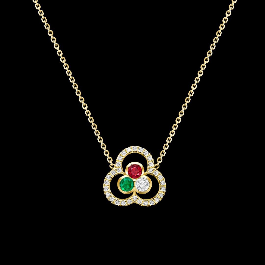 Rowlandson&rsquo;s has created a special Clover pendant in honour of the Duchess of Cambridge. The &ldquo;Catherine&rdquo; clover has a ruby, an emerald and a diamond in tribute to the birthstones of the Duchesses&rsquo; three children; Louis, an Apr