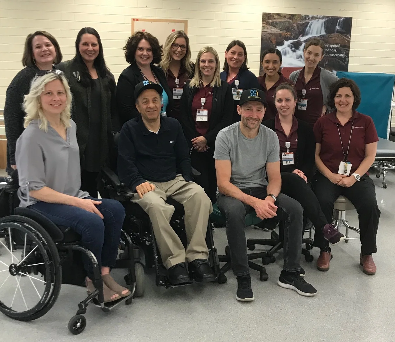 Char, Franklin and Nick and the Mercy Hospital rehab staff