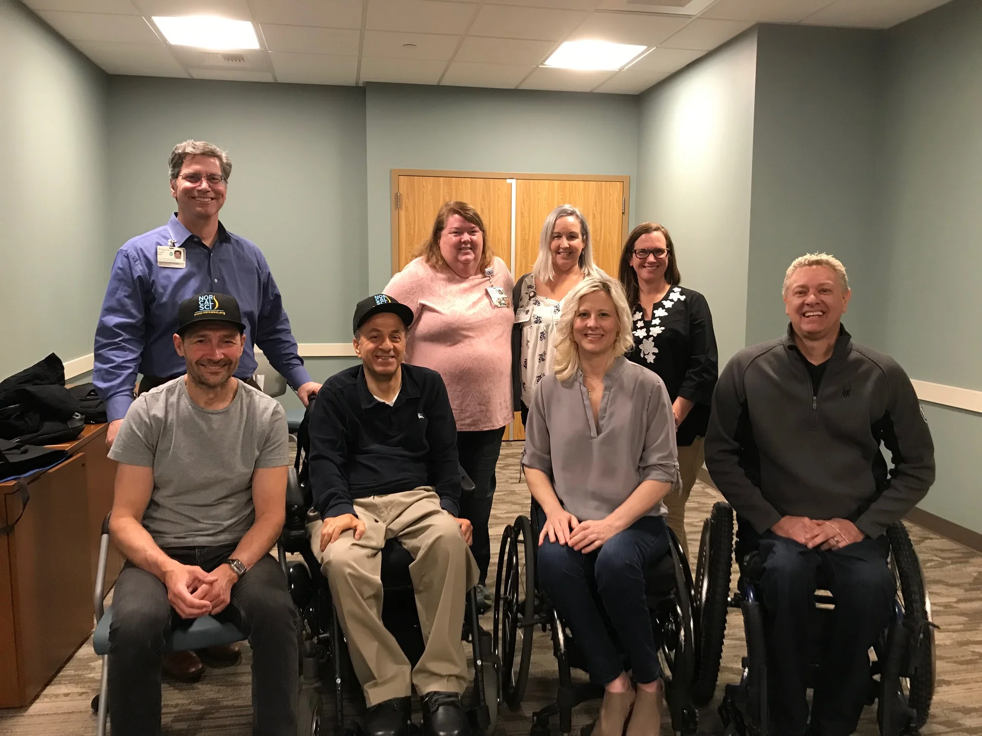 Nick, Franklin, Char and Todd with some of the rehab staff members at Sutter Roseville