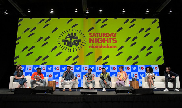 Josh moderates the ALL THAT panel at VidCon 2019 with the new cast.