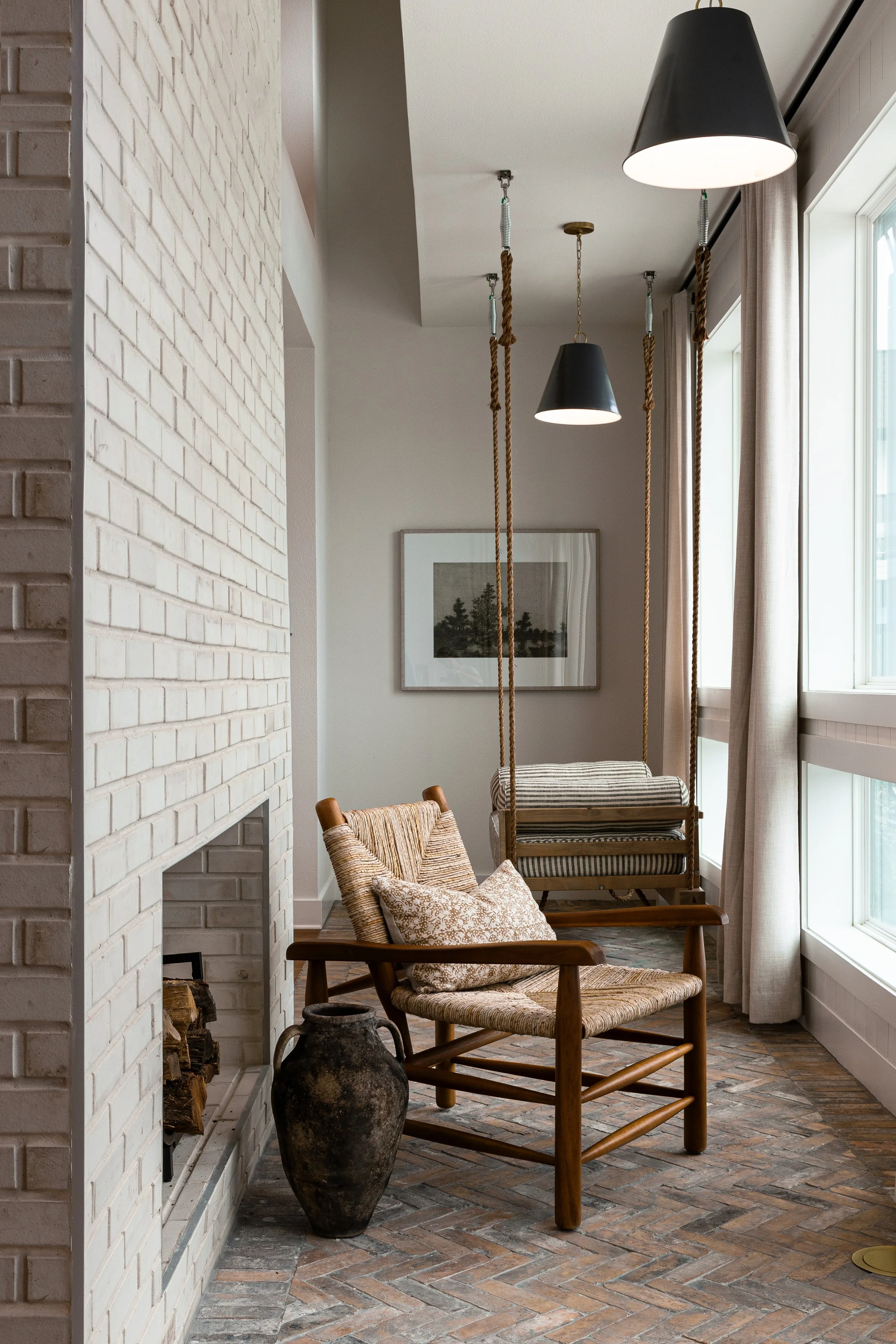 Lake house sunroom, dallas editorial photographer
