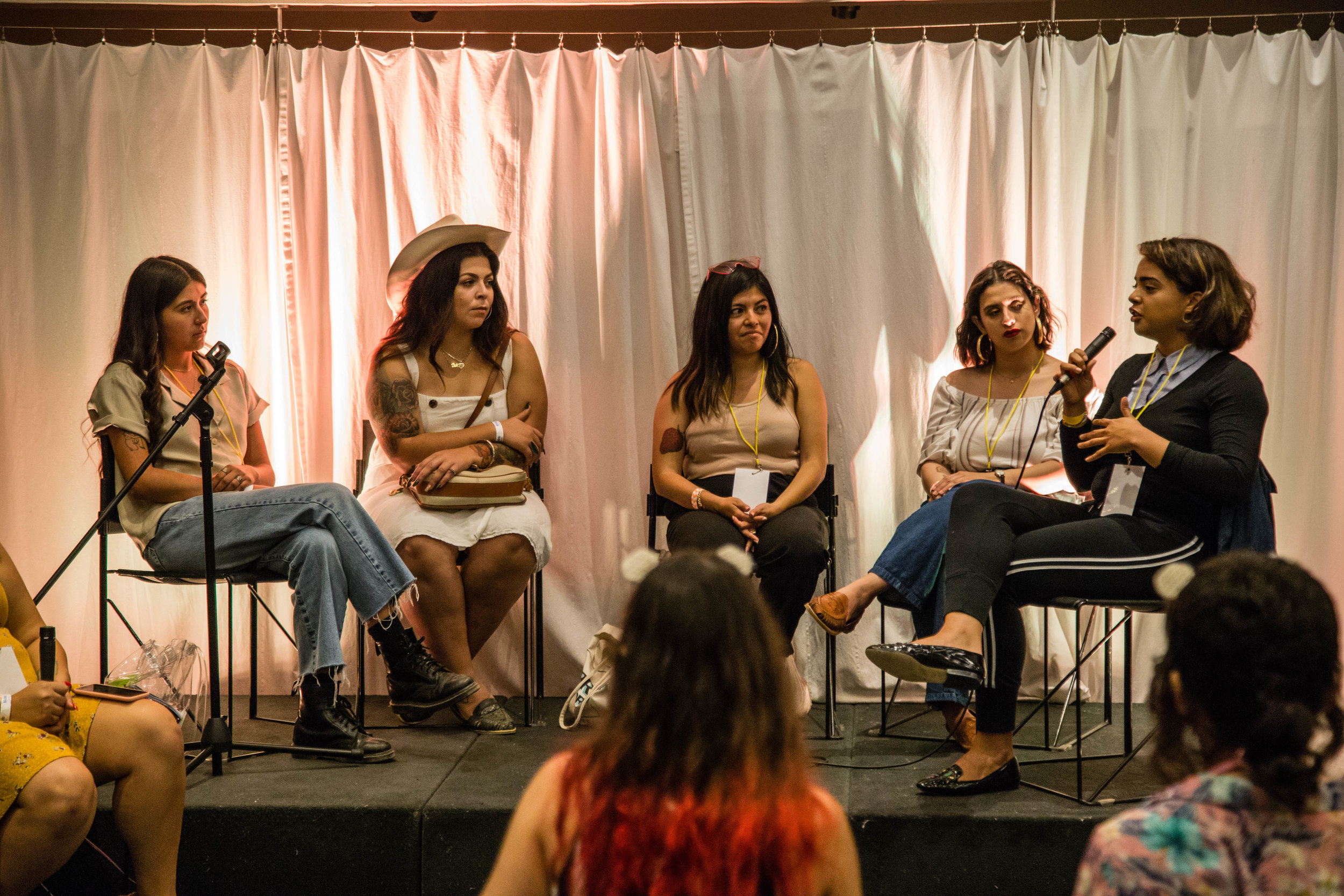 A music panel discussion by Chulita Vinyl Club, an all-womxn vinyl music collective. Photo by Solo Native