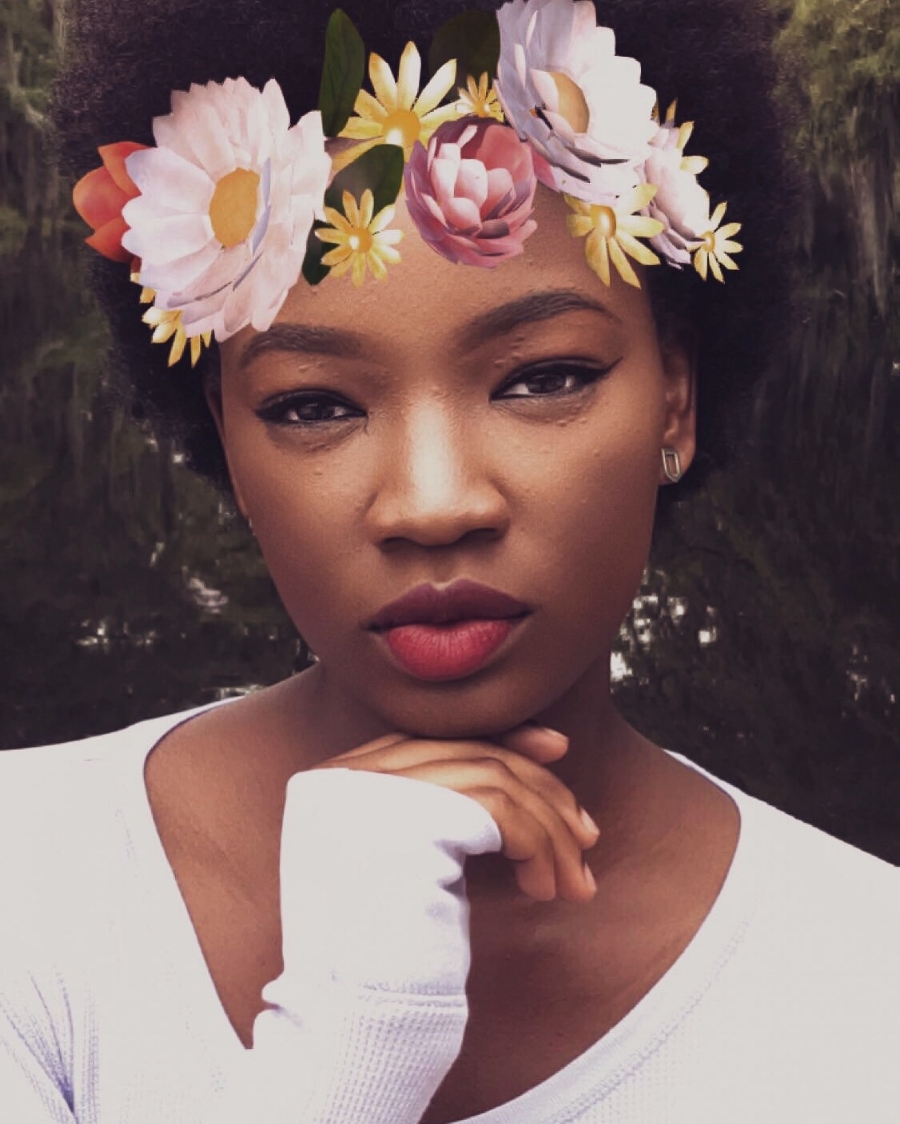 snapchat filter-natural beauty-makeup-black girl-snapchat
