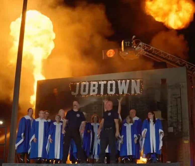 Chancel Choir in JOBTOWN Fire Video