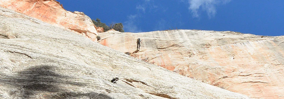 Observation Point Canyon: Ice, Long Rappels, and Sunshine!