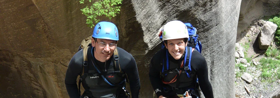 Canyoneering (Kloofing) In Kolob Canyon, Zion National Park, UT