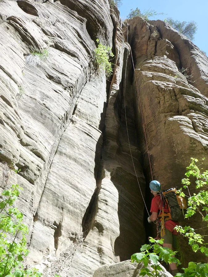 Rap into the canyon, finally.