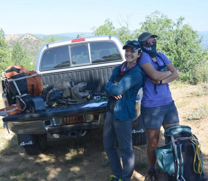 Cassie and Rachel are proud of their minimum-impact camping...as they should be!