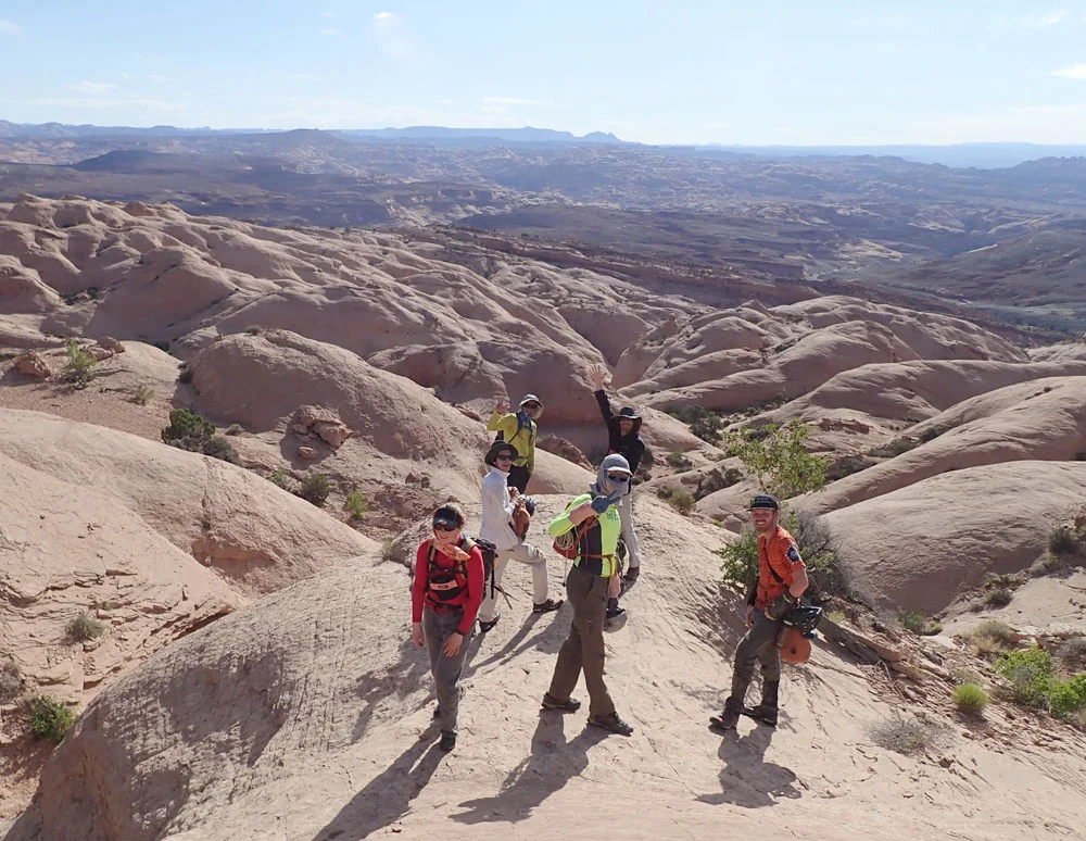 The gang, the approach terrain