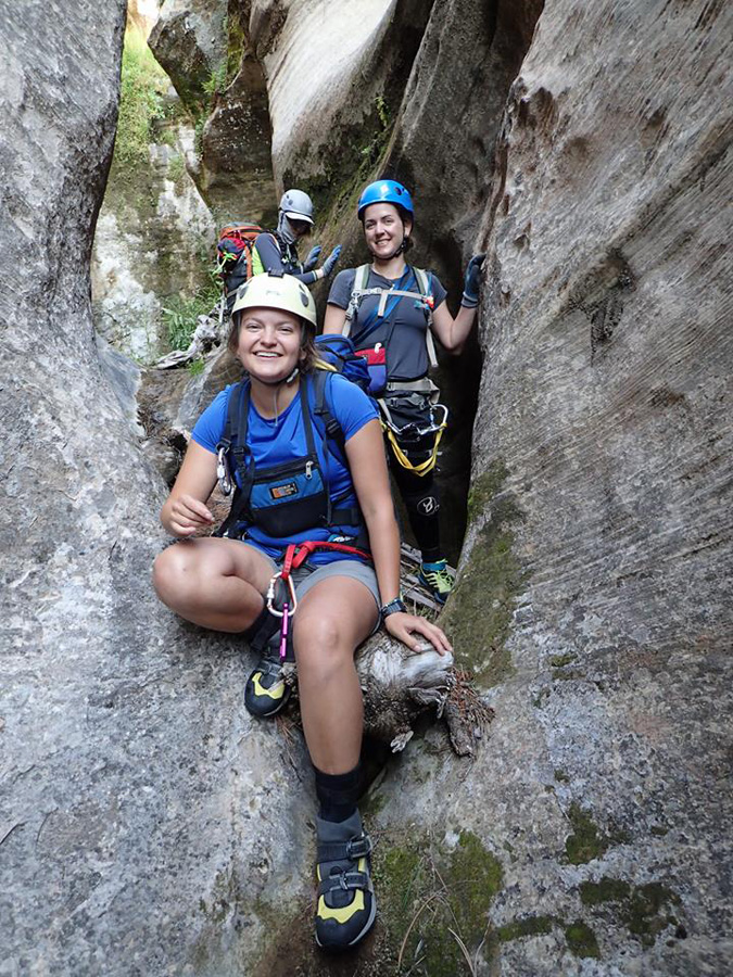 Cassy leading the pack with a smile, always a smile!