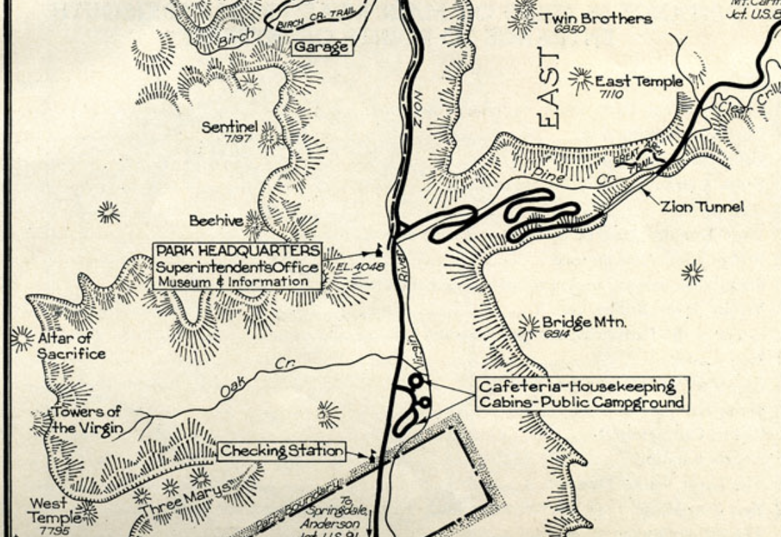 Historic Zion National Park Maps from 1929 and 1941