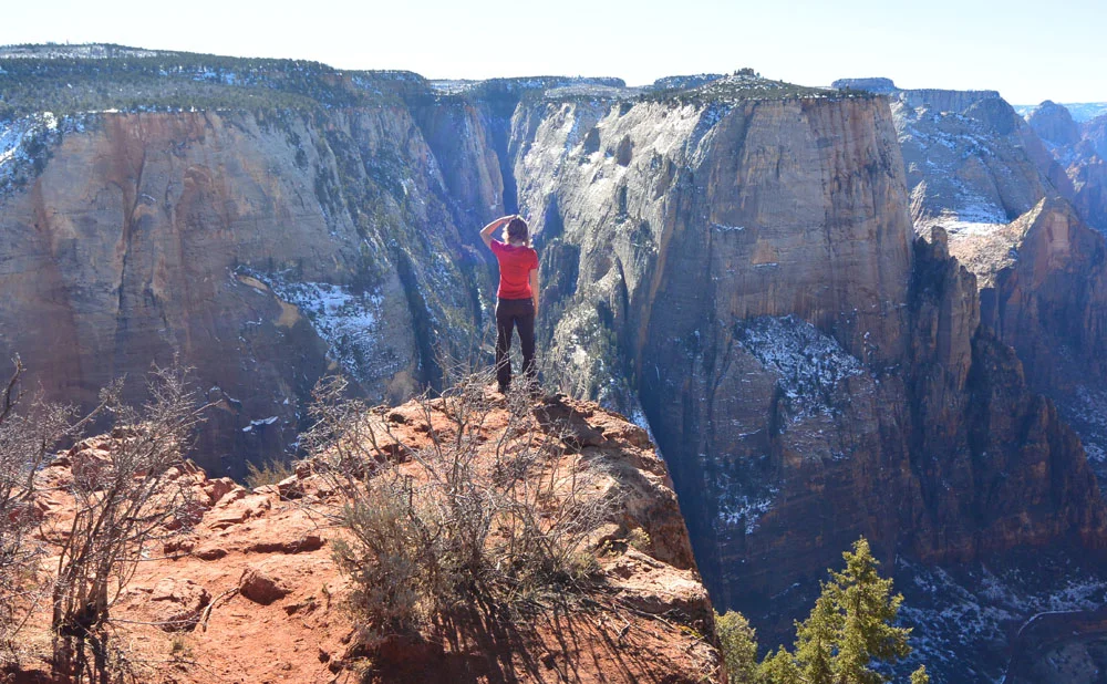 Hiking the East Mesa Trail in Zion National Park, Utah