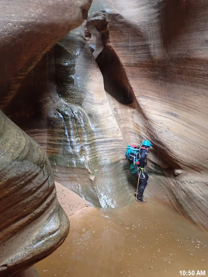 Sliding in at the Grotto area.