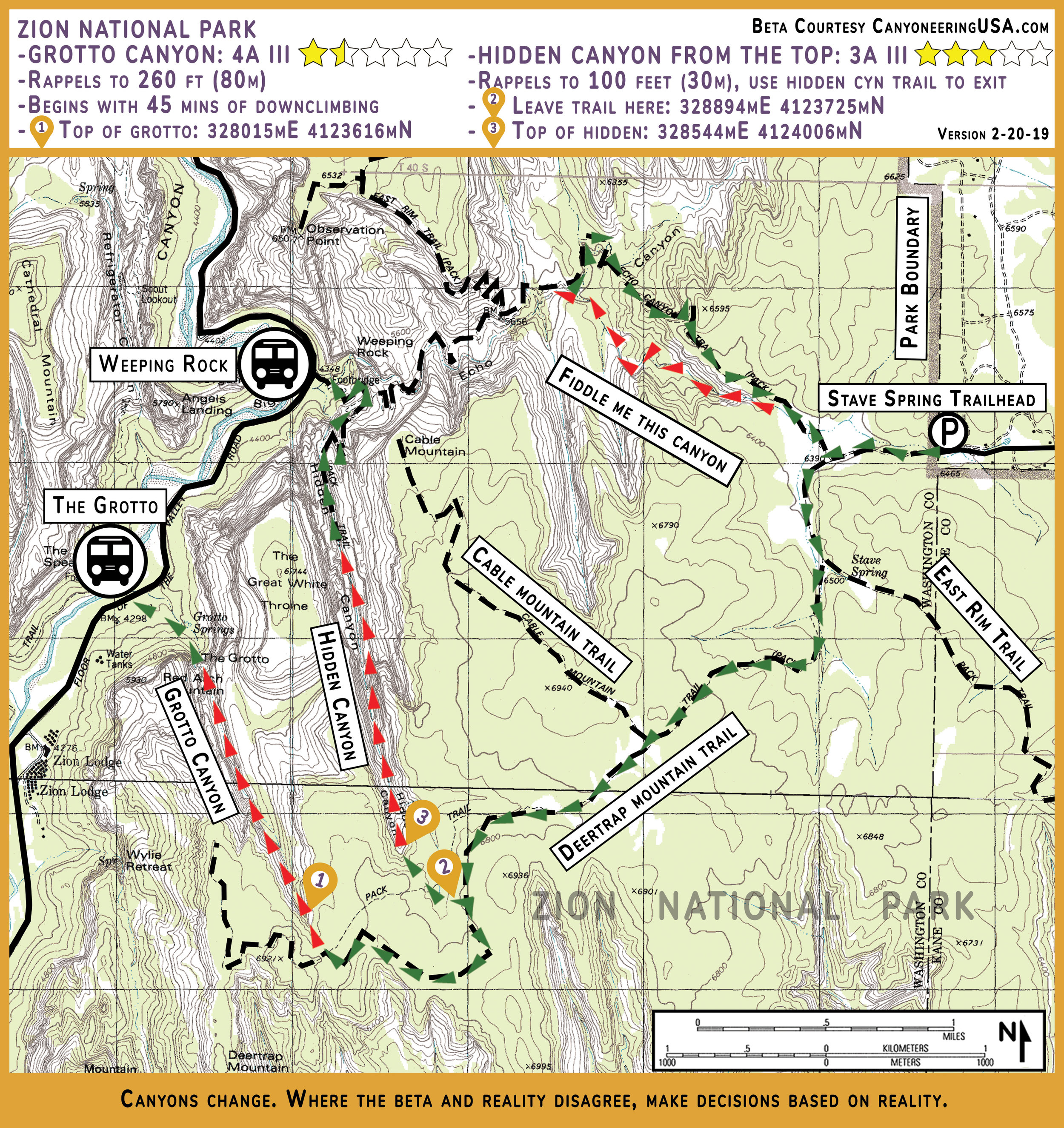 Grotto Canyon, Zion National Park Canyoneering USA