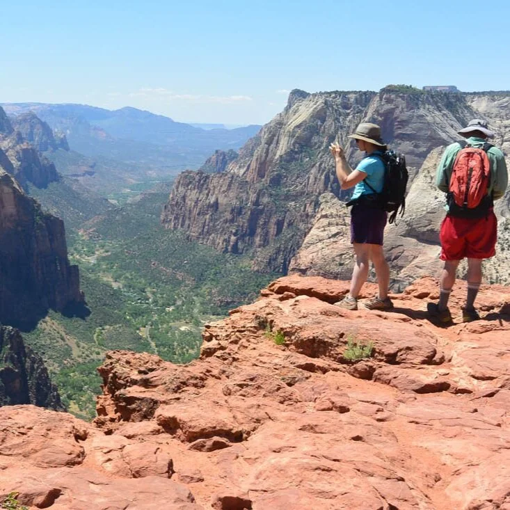 Zion Hiking - The Cross-Echo Observation Point, with Flowers!