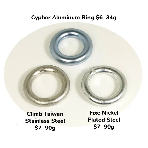 Rappel Rings Steel and Aluminum
