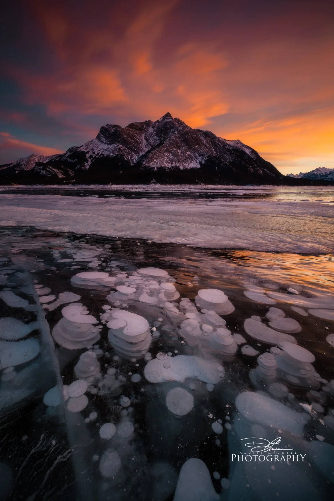 Sunset; Abraham Lake, Alberta