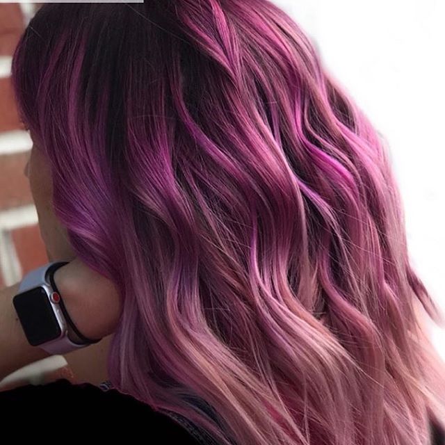 😎color by @colorclassic_ // Cut &amp; Style by @noahjamescuts #pink #waves #lob #texturedbob #texture #igk #beachclub #hair #hairstyles #fanola #wella #redken #studiovibes #positivevibes #coolhair #wedocoolshit #longisland #nyc #cut