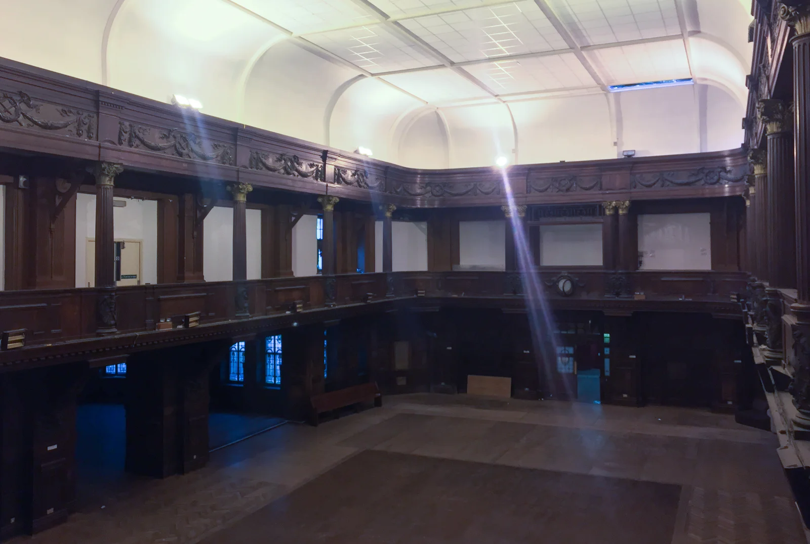 Coal Exchange, Cardiff Bay - photography from inside the abandoned building