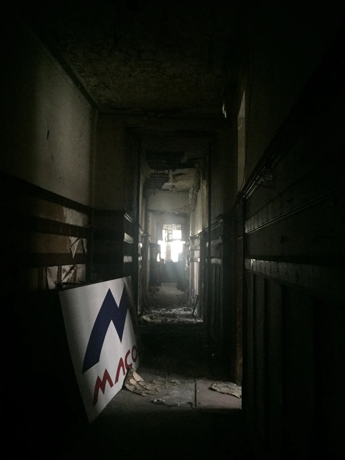 Coal Exchange, Cardiff Bay - photography from inside the abandoned building