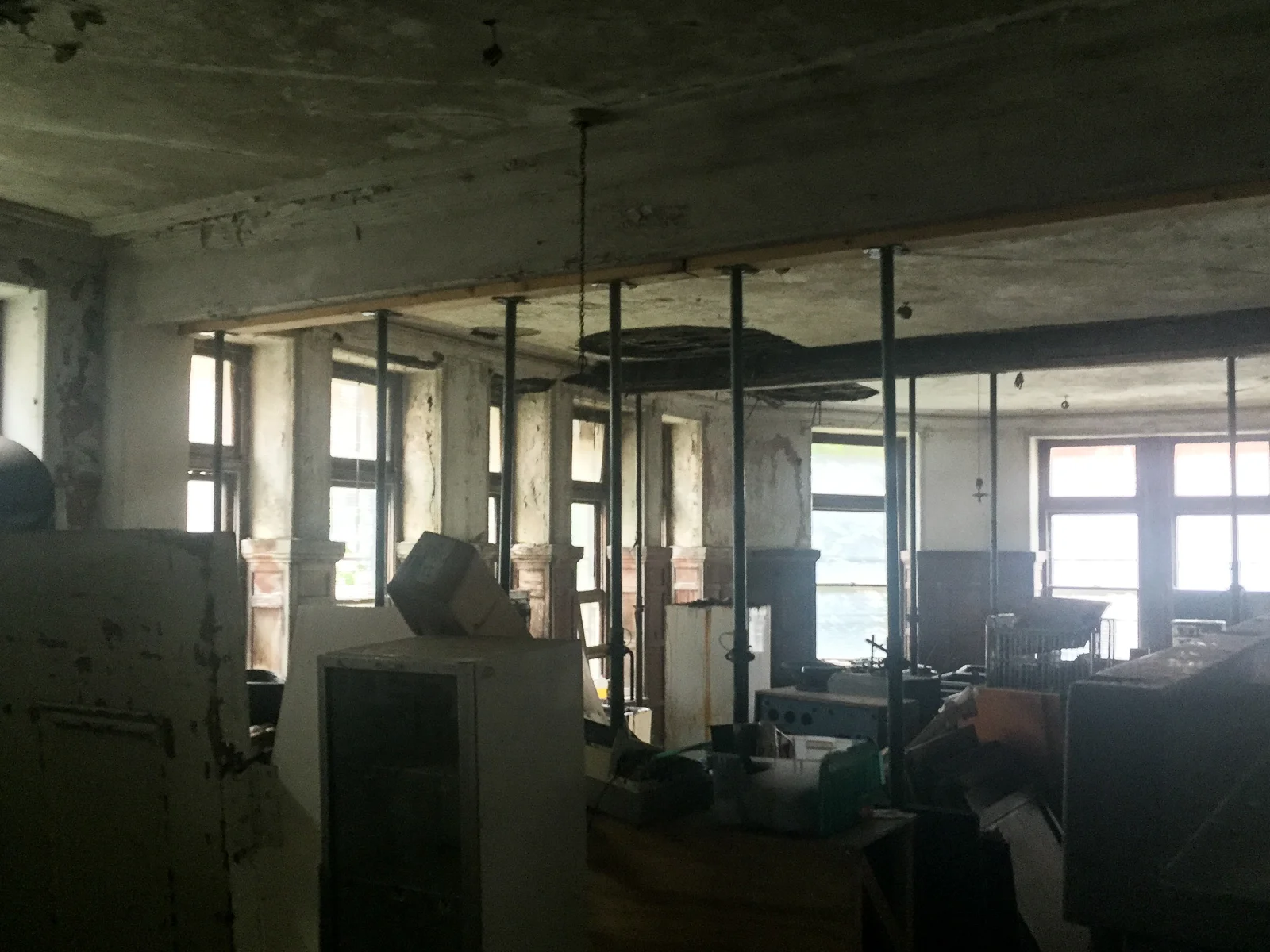 Coal Exchange, Cardiff Bay - photography from inside the abandoned building