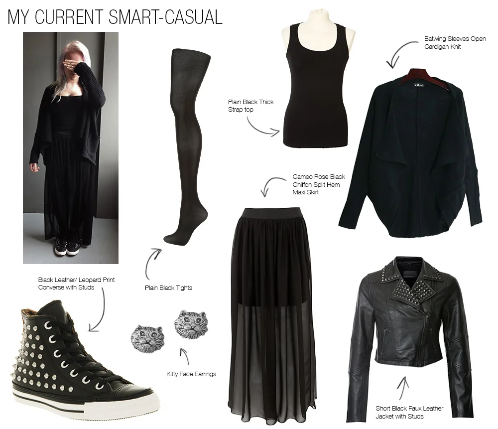 black smart casual outfits