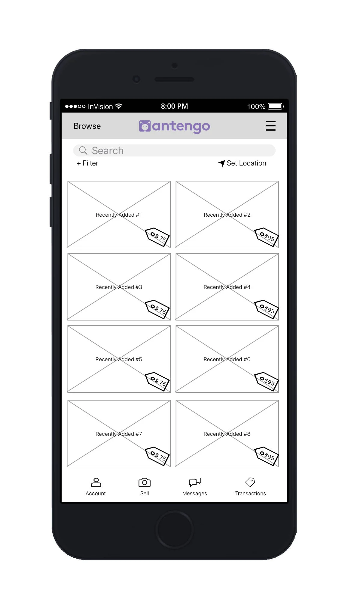 Wireframes created by Michelle Chung