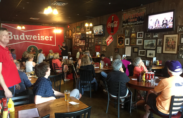 On the 159 side of things, we held our first meet and greets to view the Resistance Summer live stream on Saturday, June 3, at Manuel’s on Highland Avenue, with more than 40 people in attendance.
