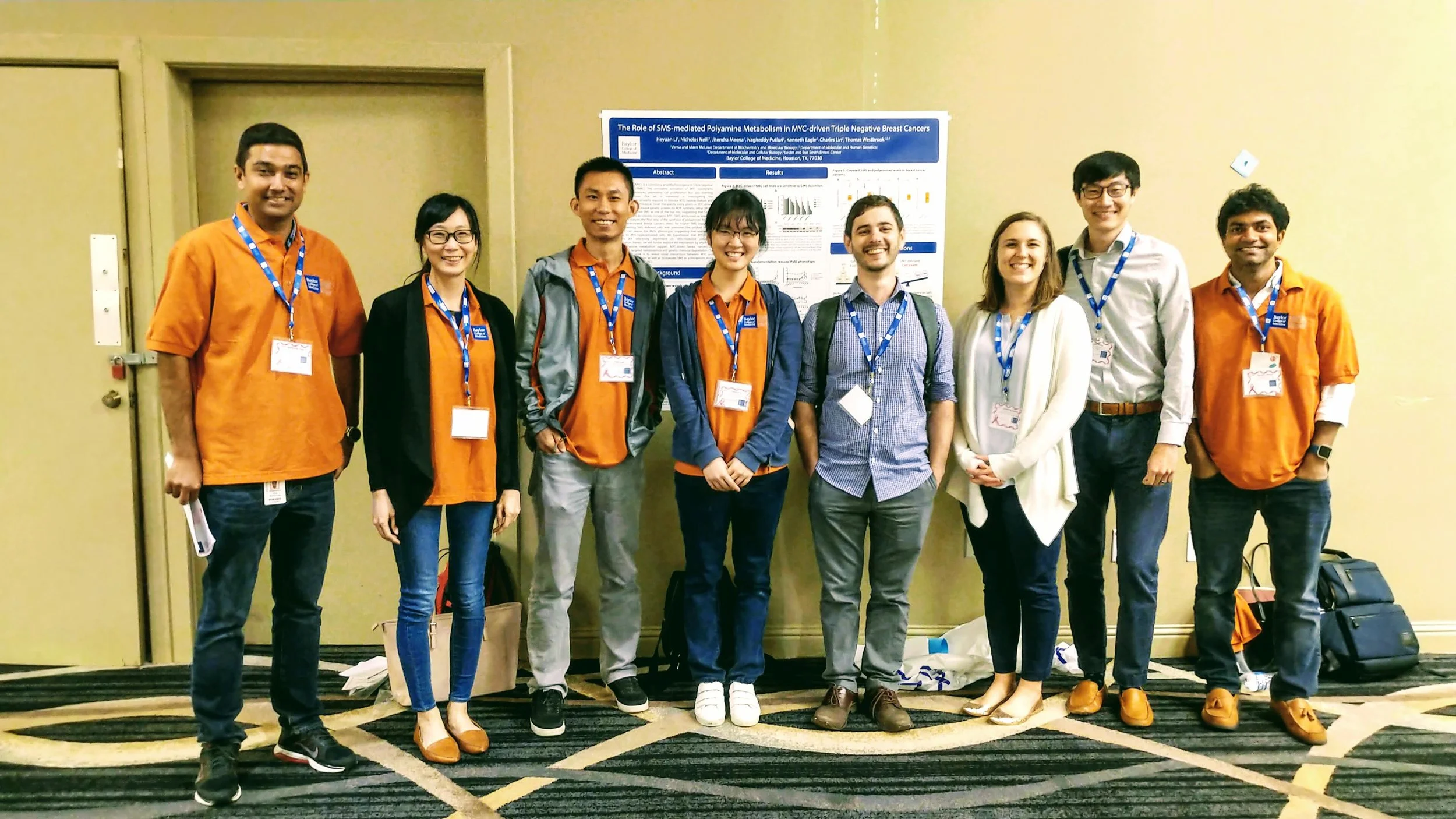 Westbrook Lab at the 2018 Lester and Sue Smith Breast Center Research & Education Program Retreat.