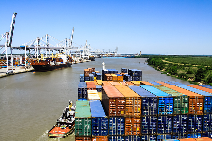 The port of Savannah handled 1.4 million TEU of imports from Asia last year, an 11 percent increase from 2017, according to PIERS. Photo credit: Shutterstock.com.