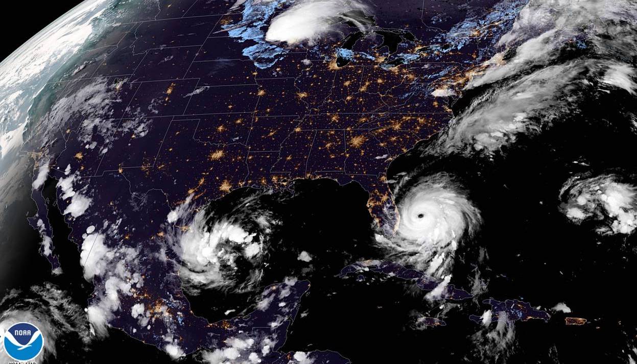 Satellite imagery shows Dorian stalled over the Bahamas Photo: NOAA