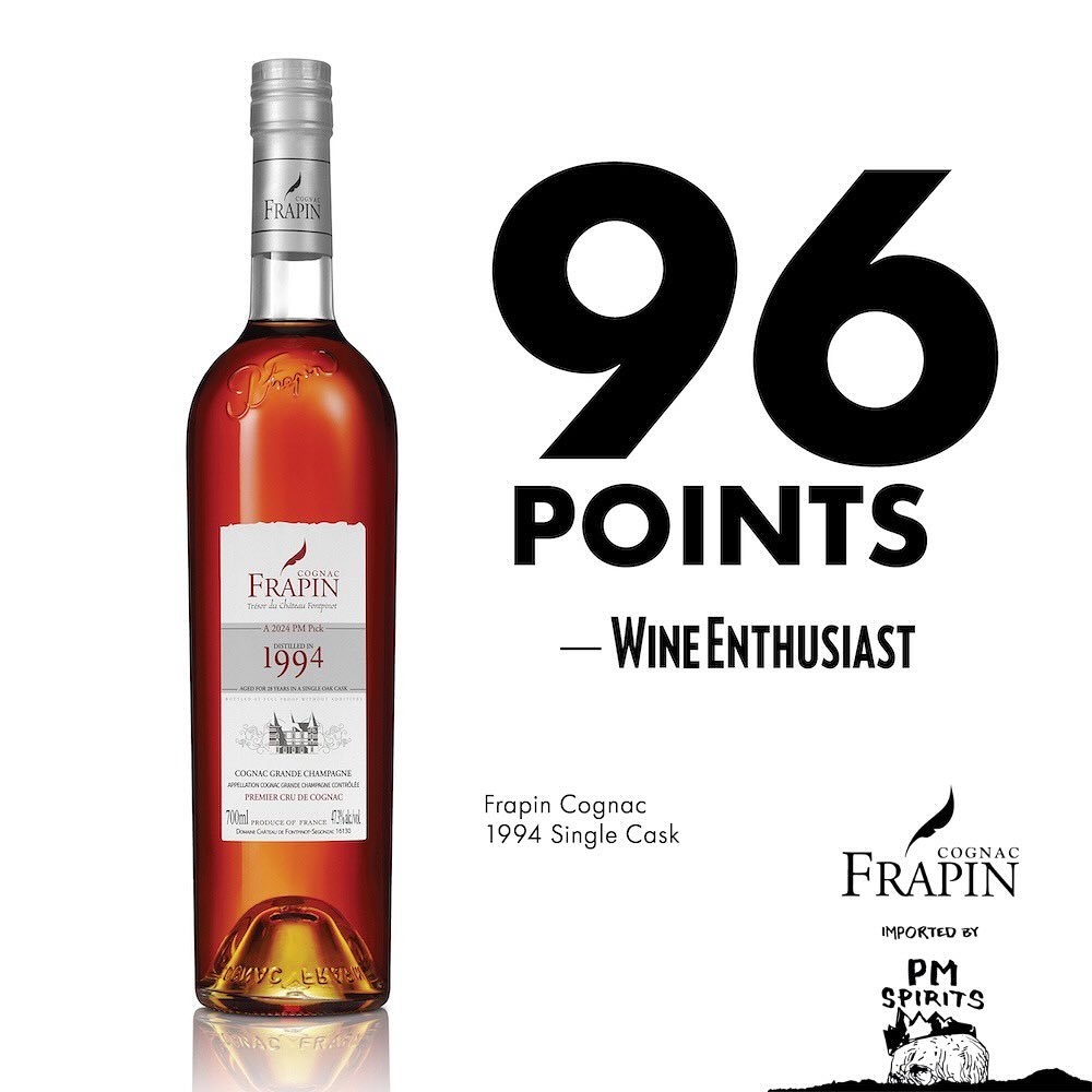 We tend to think everything we work with is pretty damn good, but of course we&rsquo;re biased. So don&rsquo;t take it from us, take it from Wine Enthusiast &ndash; this 1994 Frapin Single Cask Cognac is stellar. 96 points ain&rsquo;t too shabby.

Sw