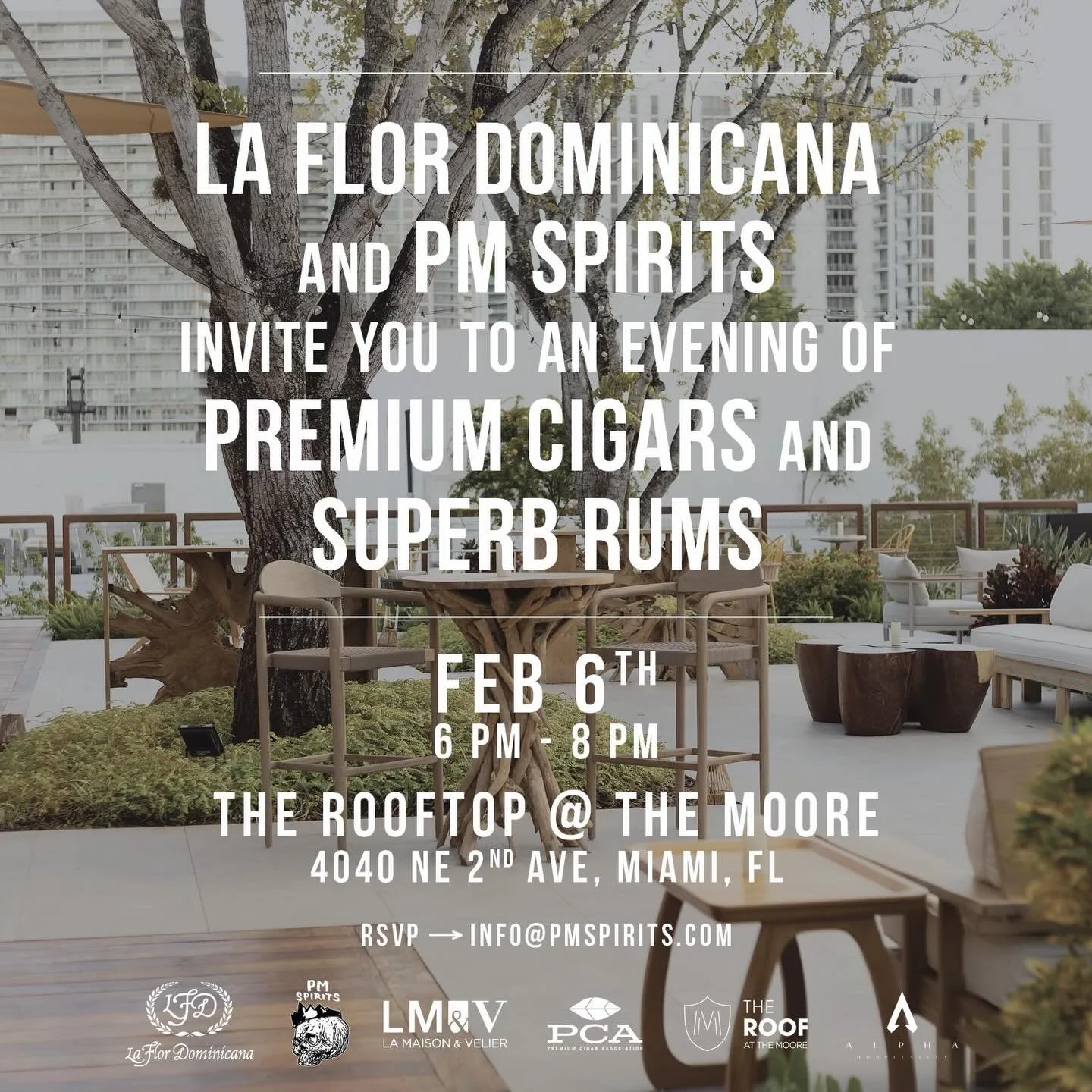 if you&rsquo;re a gourmet always looking for the simple &amp; exquisite, if you&rsquo;re into stellar cigars and/or rums, if you&rsquo;re in Miami on Friday Feb 6th&hellip;

JOIN US on the rooftop of @themooremiami 

@lfdcigars smokes with @eddyguerr