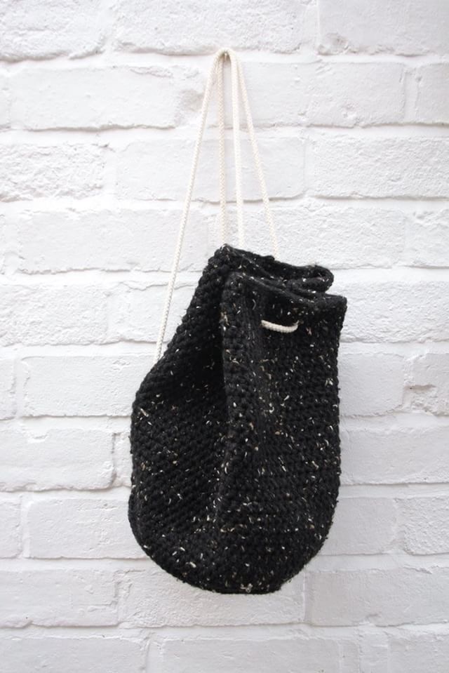 Crocheted Tweed Backpack by Carolyn Carter £40