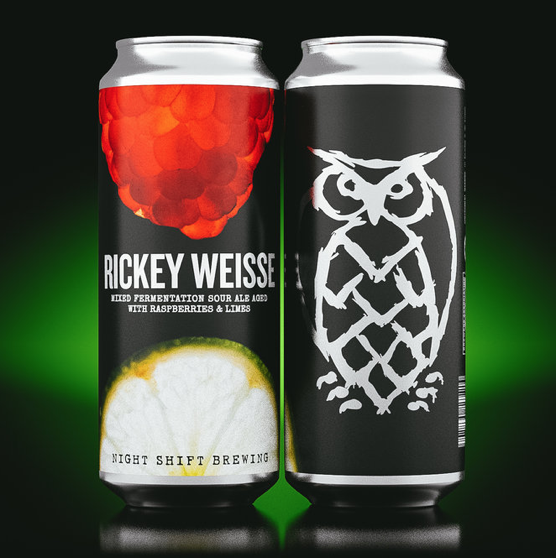 Rickey Weisse | 4.7% ABV | Rickey Weisse is a mixed fermentation sour ale aged with raspberries and limes. 