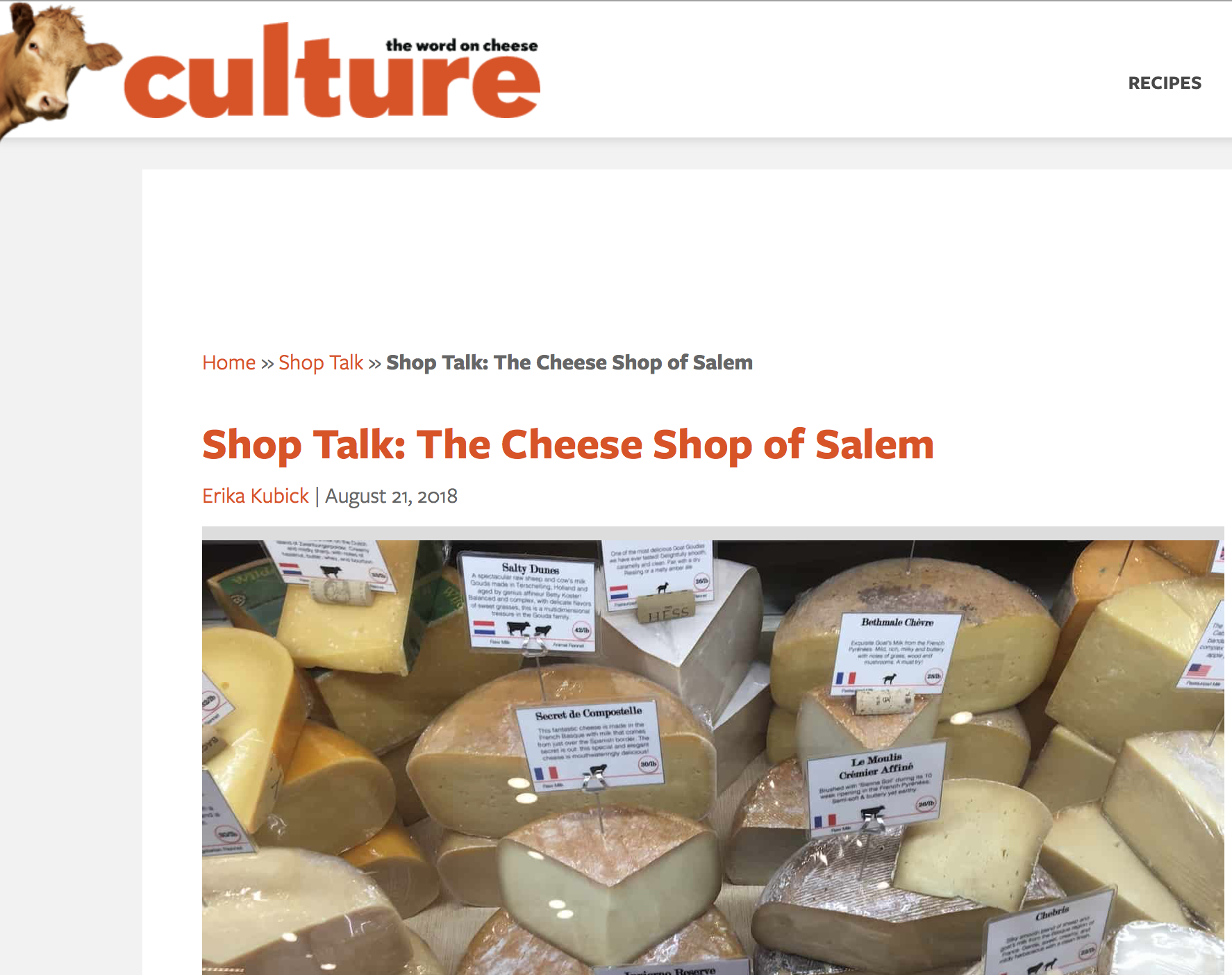 Shop Talk: The Cheese Shop of Salem - Culture
