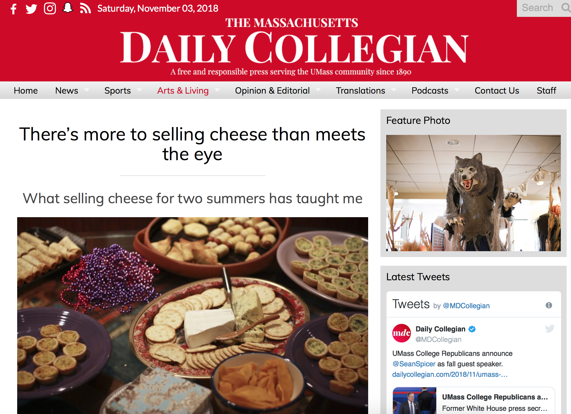 There's more to selling cheese than meets the eye - Massachusetts Daily Collegian