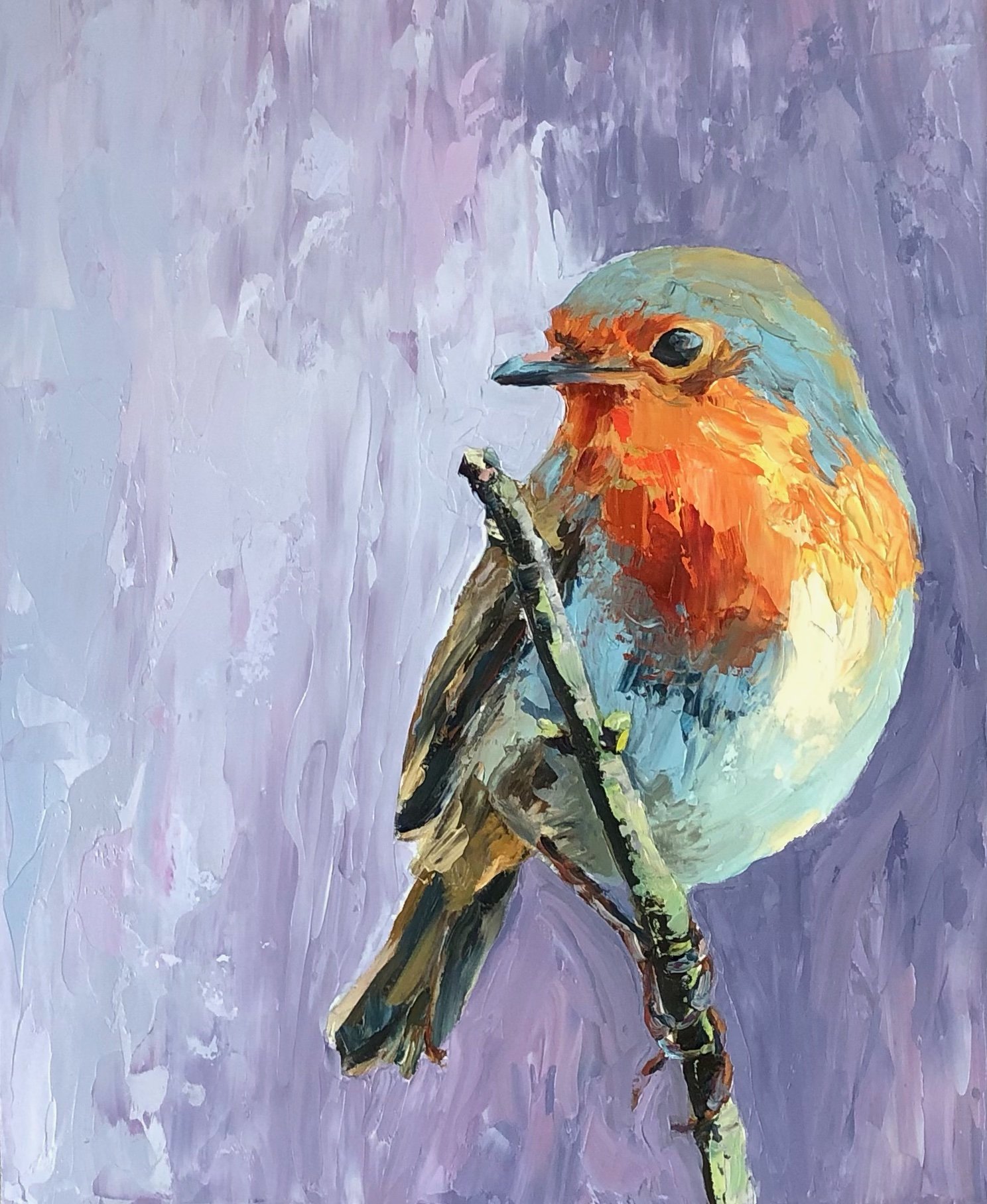 SOLD --- "The Early Bird" --- 8" x 10"