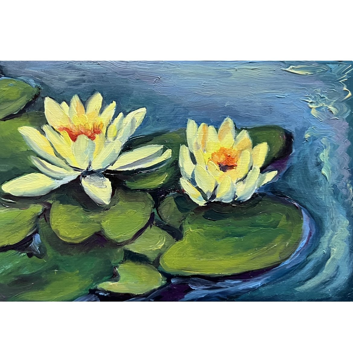 Yellow Water Lilies - 4"x6" - $150