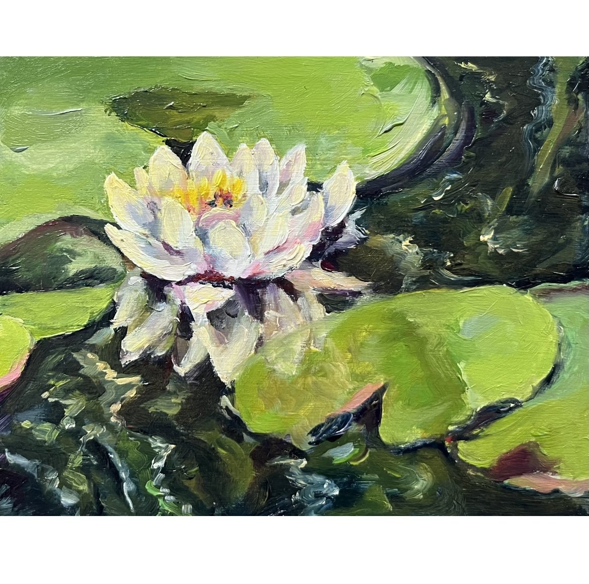 White Water Lily - 4"x5" - SOLD