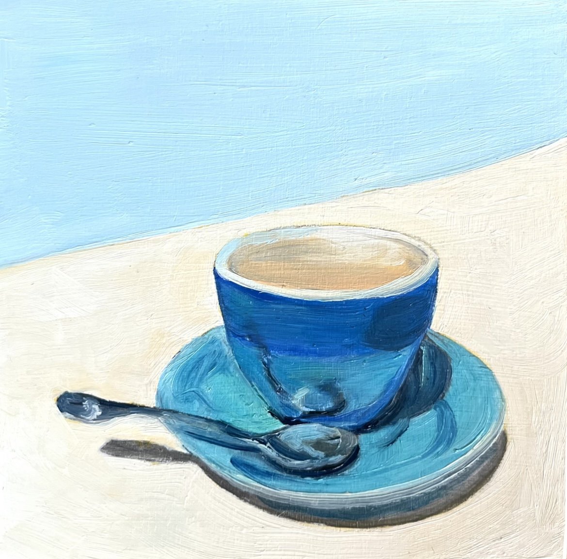 Cobalt Espresso - 4"x4" - SOLD