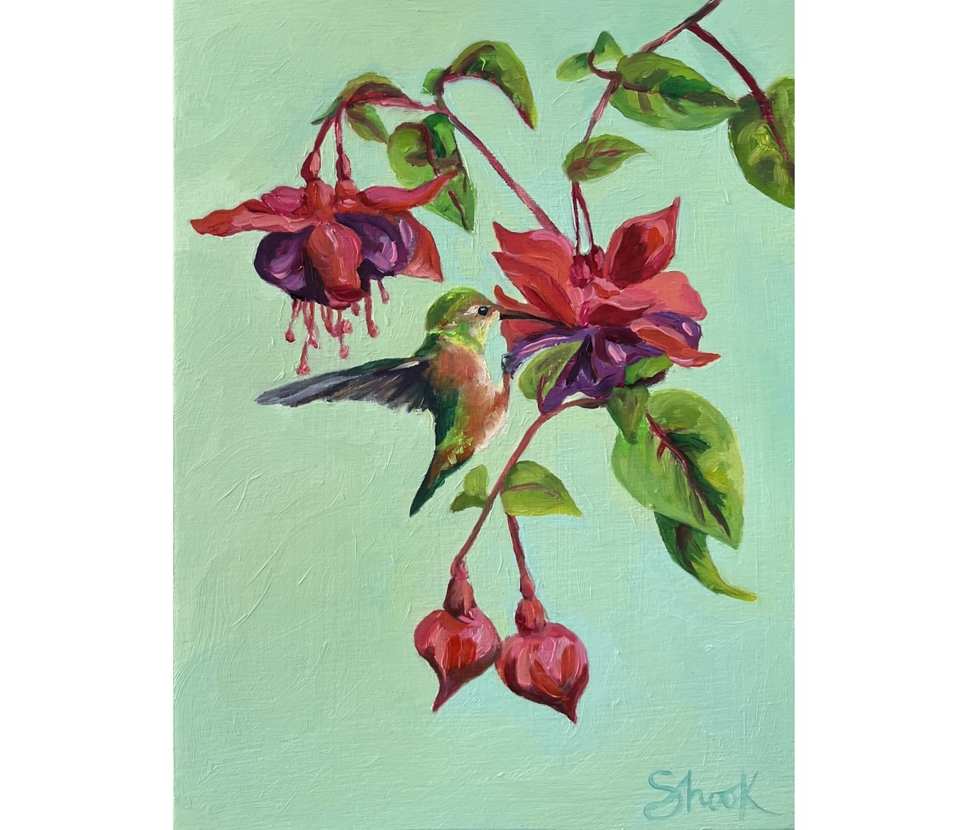 'Sweet Nectar' - 6" x 8" - $175