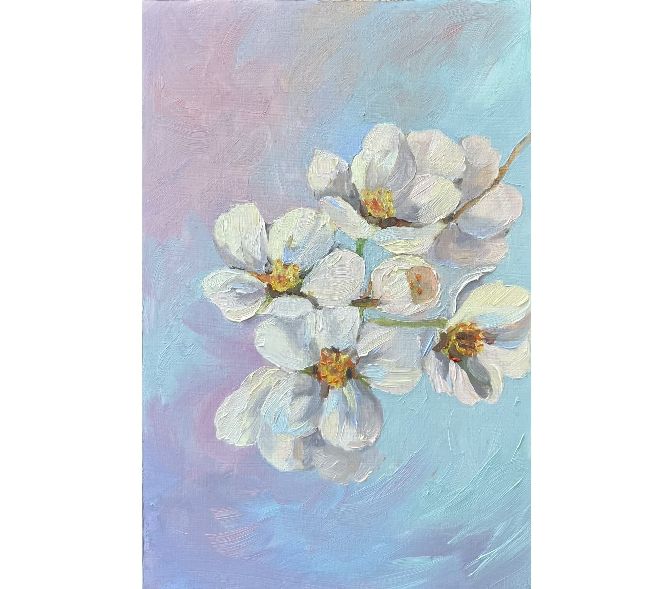 'White Cherry Blossoms' - 4" x 6" - $150