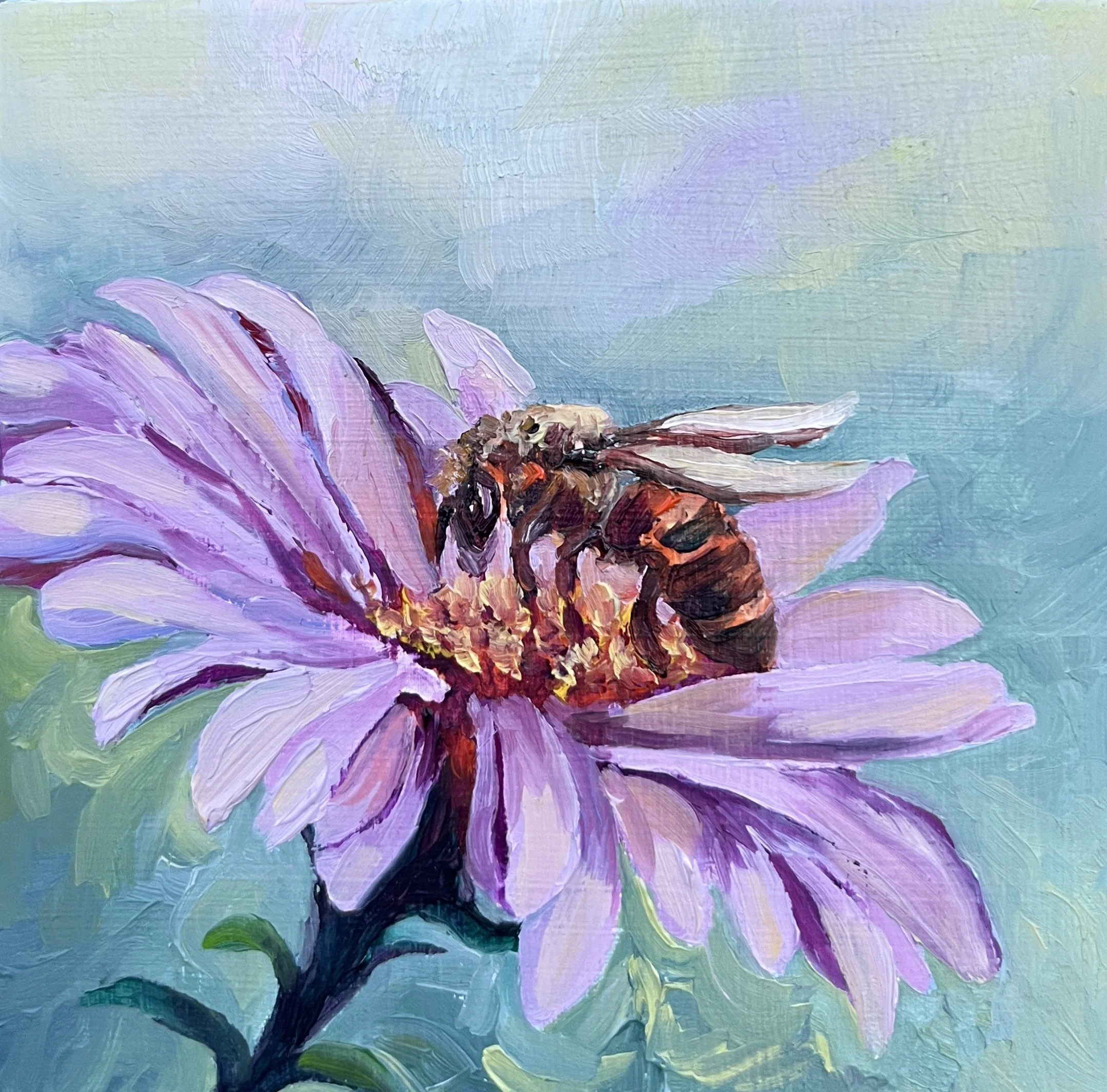 A Fine Place to Land - $95 - 4"x4"