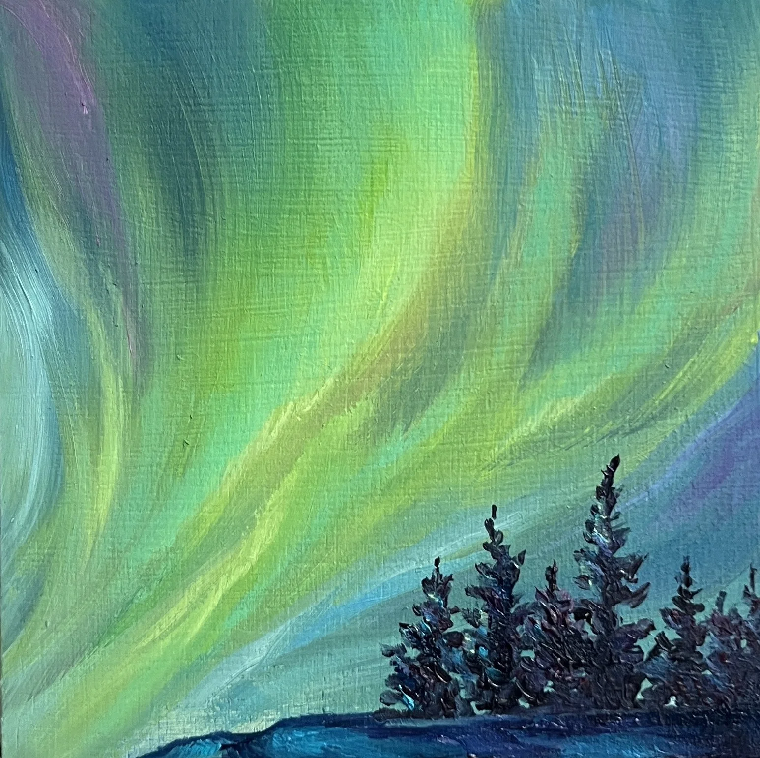Sweeping Sky - $95 - 4"x4"
