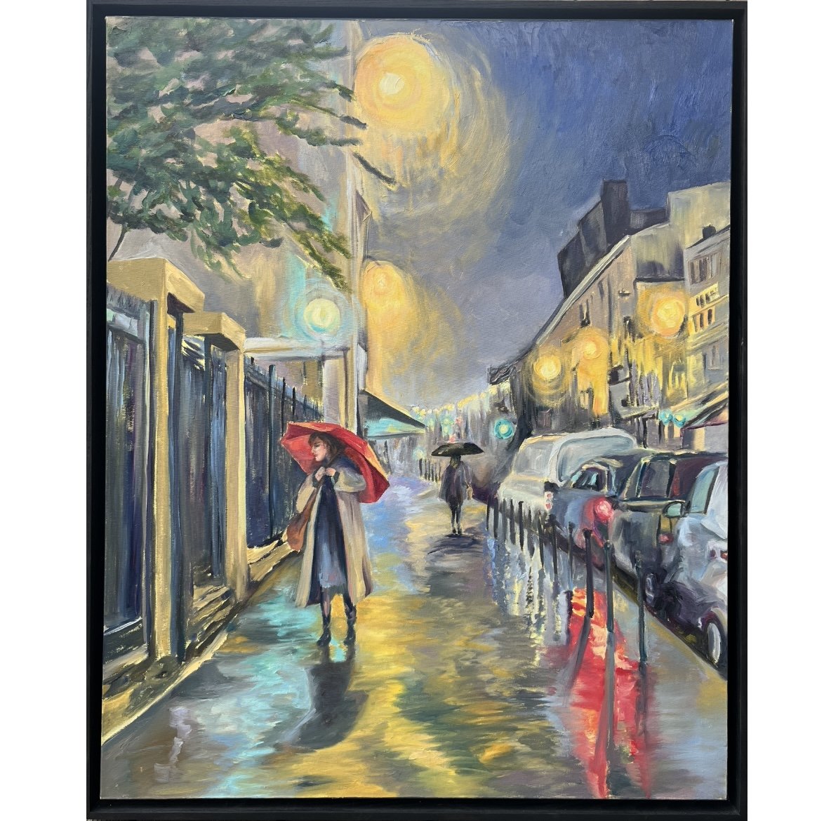 Parapluie Rouge - $1200 - 24"x30" - framed