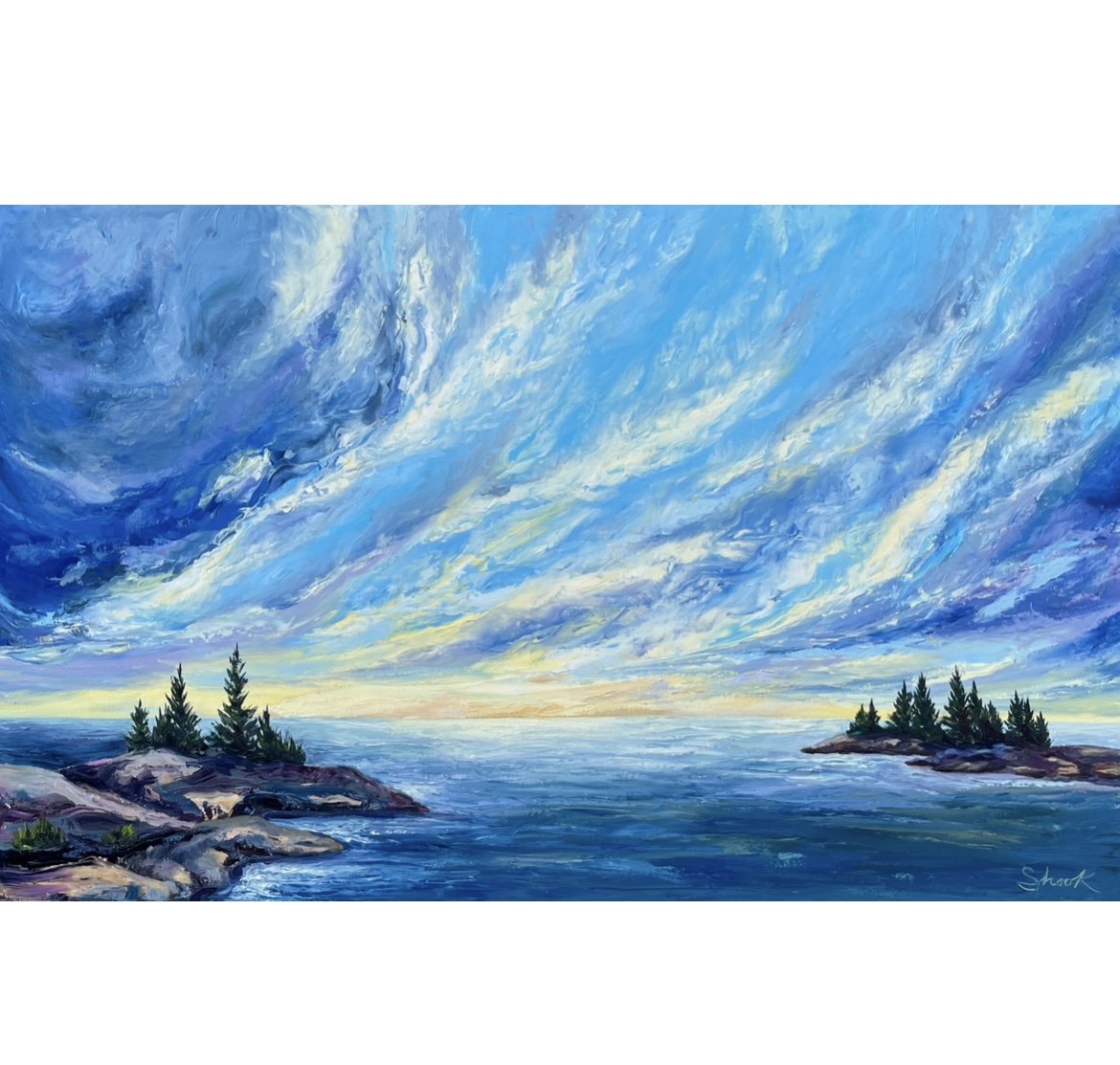 Hope on the Horizon - $2800 - 30"x48" - framed