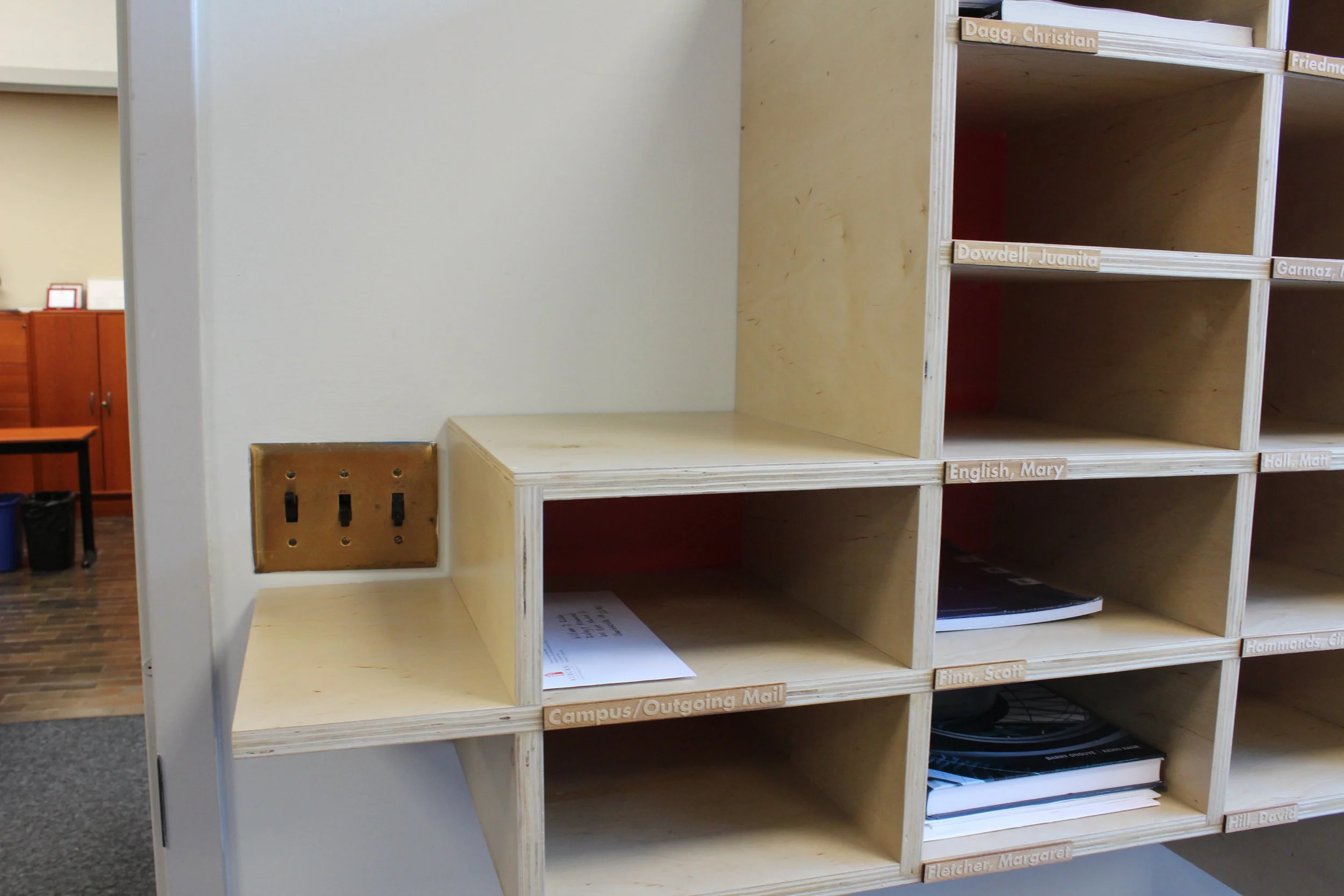  There were a few preexisiting features on the wall I had to adjust for. 