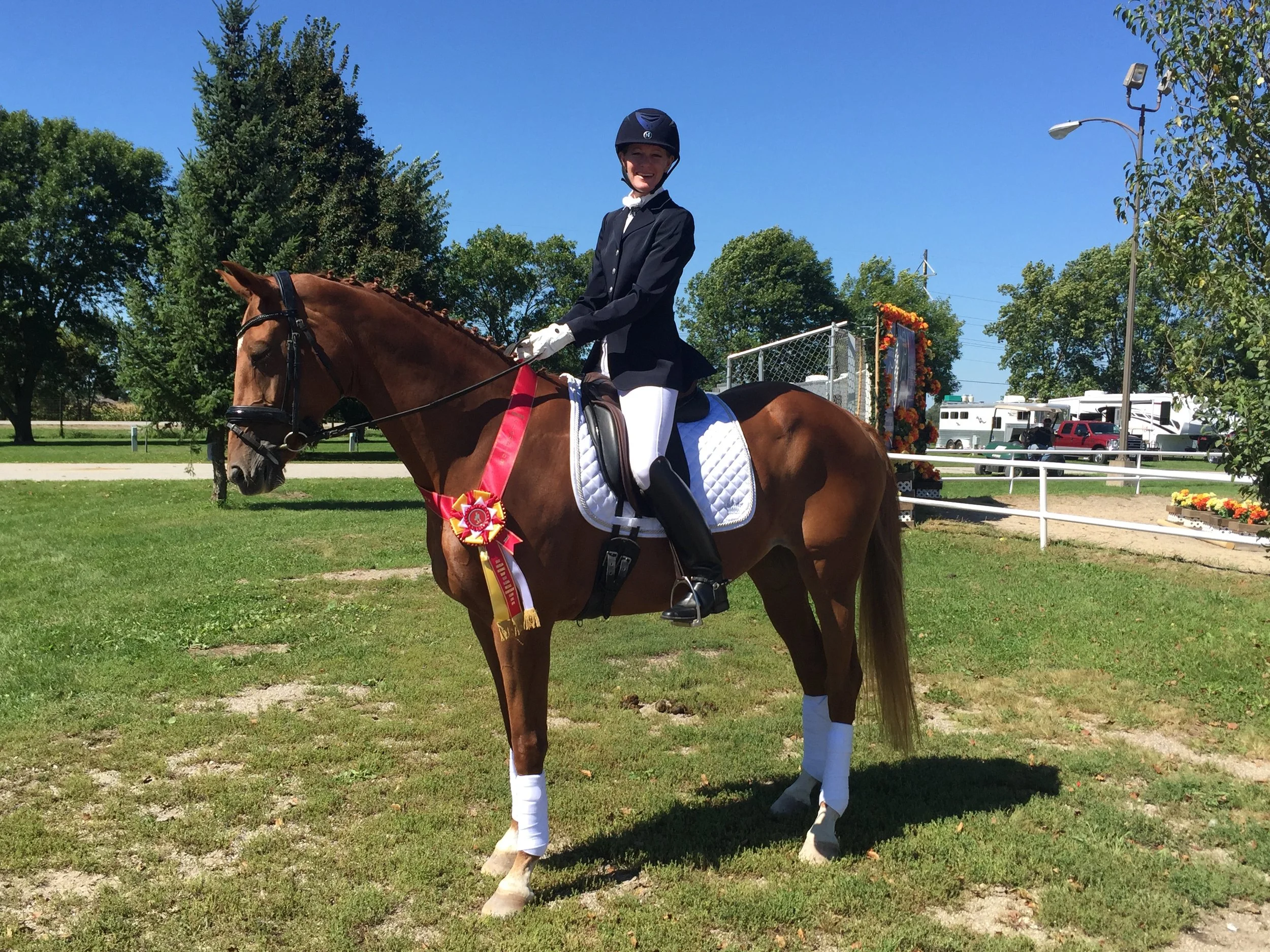 Alexis and Dorina 2nd level Open Reserve champions at 2016 USDF Regionals 
